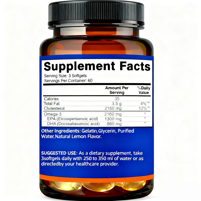 Omega 3 Fish Oil Softgel Supplier - 3600mg EPA DHA OEM