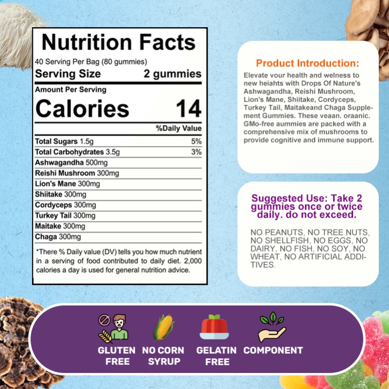 Mushroom Gummies Supplier - Immune Support Custom Bags