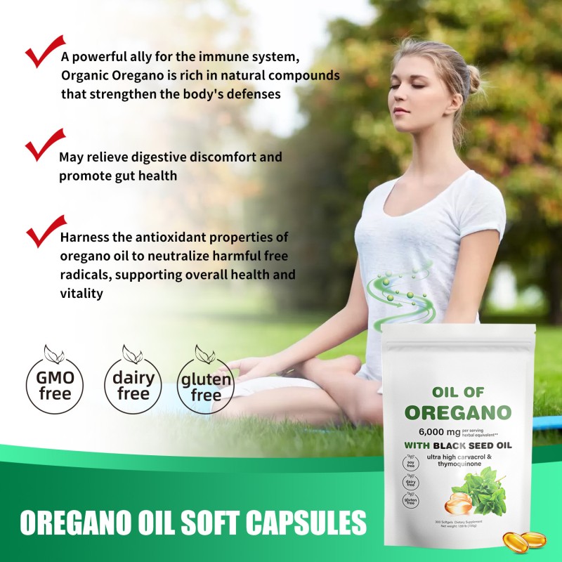 Oregano Oil Capsules Supplier - 1500mg Immune Support