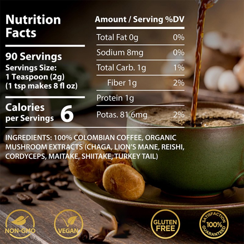 Mushroom Coffee Supplier - 7 in 1 Organic Blend Custom
