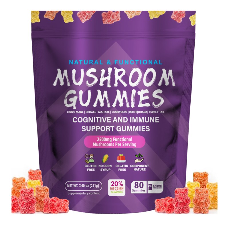 Mushroom Gummies Supplier - Immune Support Custom Bags