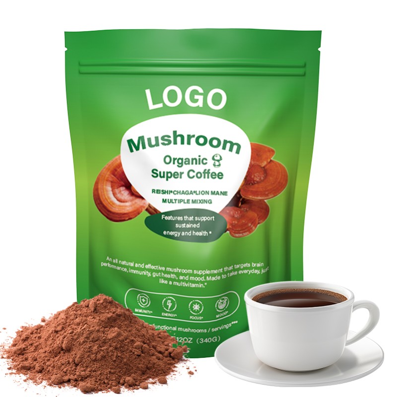Mushroom Coffee Powder Factory - Custom Packaging Design