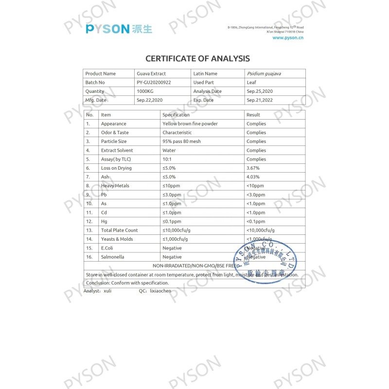 Guava Leaf Extract Manufacturer - Plant Antioxidant