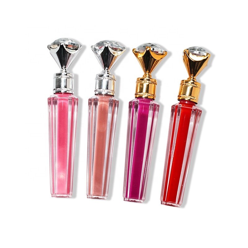 Small Batch Custom Diamond Head Matte Mist Lipstick Waterproof Non-stick Cup Lasting Peal 50 Colors Lip Glaze