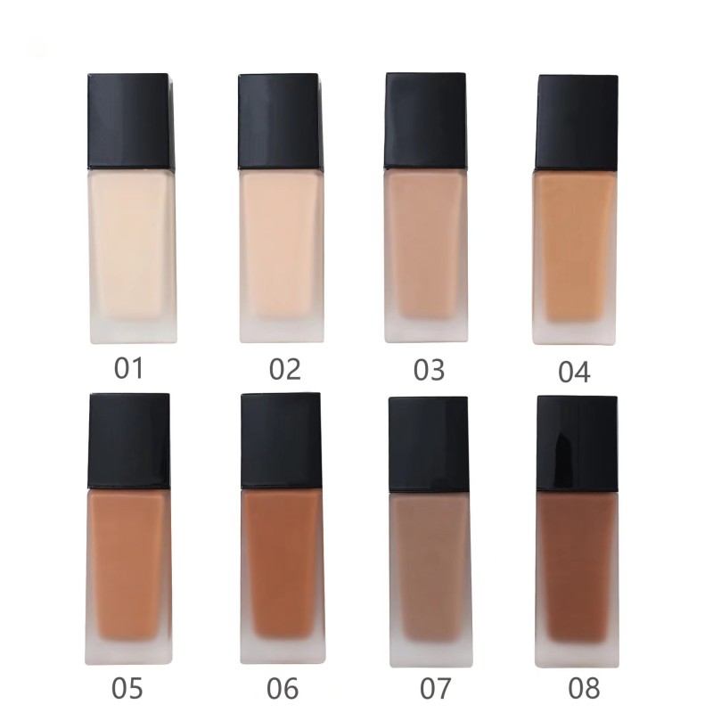 16 Colors Waterproof Foundation Private Label Makeup Skin Mineral Bright Concealer Natural Coverage Liquid Foundation