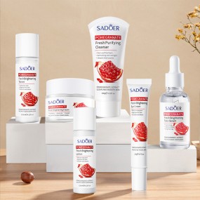 Hydrating Moisturizing Cream Skin Care Cleansing Moisturizing Essence  Anti Aging Skincare Red Pomegranate Skincare Set