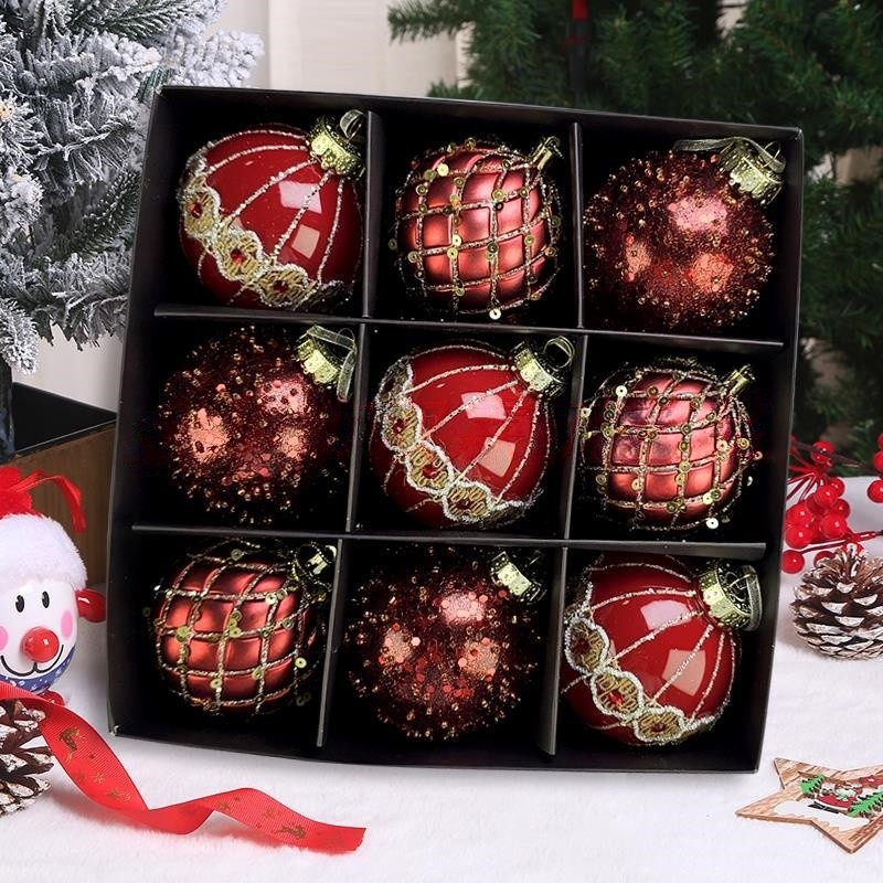 New Product Christmas Tree Decoration Premium Christmas Ball Set Combination High End Tree Ornaments Collection
