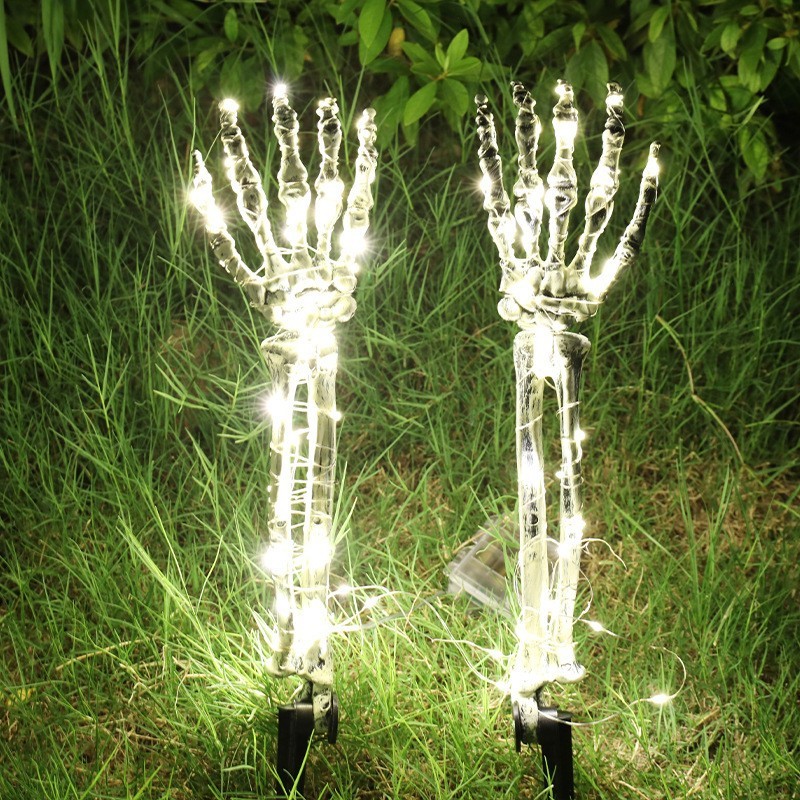 Creative Light up Glitter Ghost Hands Halloween Decoration Prop Garden Horror Atmosphere Displays Halloween Yard Decoration