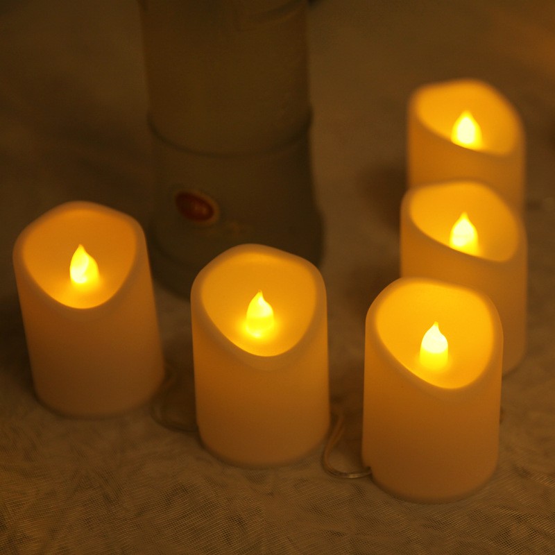 Birthday Party Decoration Flameless Candles Indoor Arrangement Festival Birthday Romantic Confession Romantic Electronic Candles