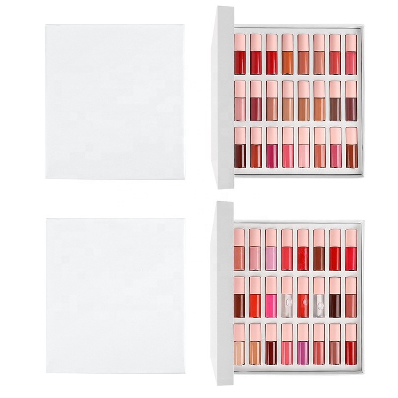 48 Colors Lip Gloss Set Private Logo Waterpoof Non-Stick Cup Moisturizing Lip Gloss