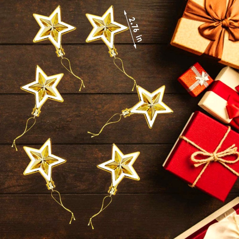 Christmas Tree Wedding Party Star Shaped American Flag Independence Day Plastic Ornaments Holiday Celebration Decor