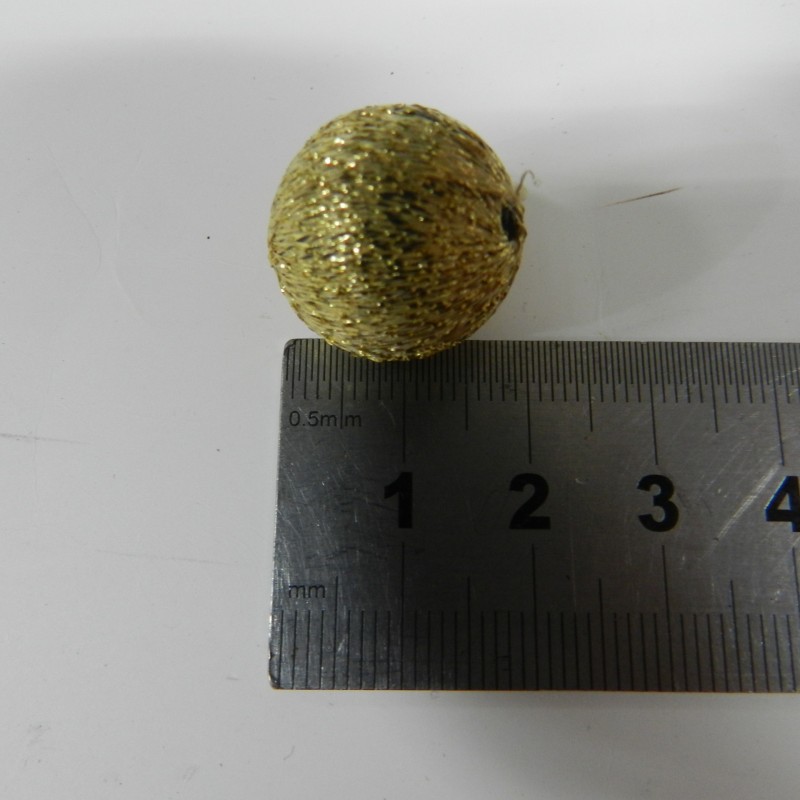 Christmas Tree Decoration Foam Base Holiday Gift Decor Silk Ball Ornament Supplies Hanging Accessory Gold Thread Sphere