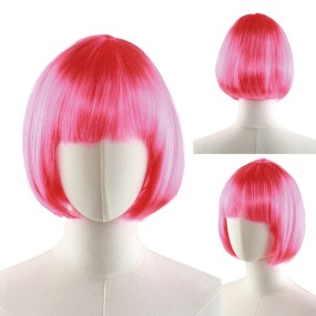 Wholesale Halloween Wig Length  Straight Synthetic Wig Lace Front Fiber Halloween Makeup Party Costume Supplies