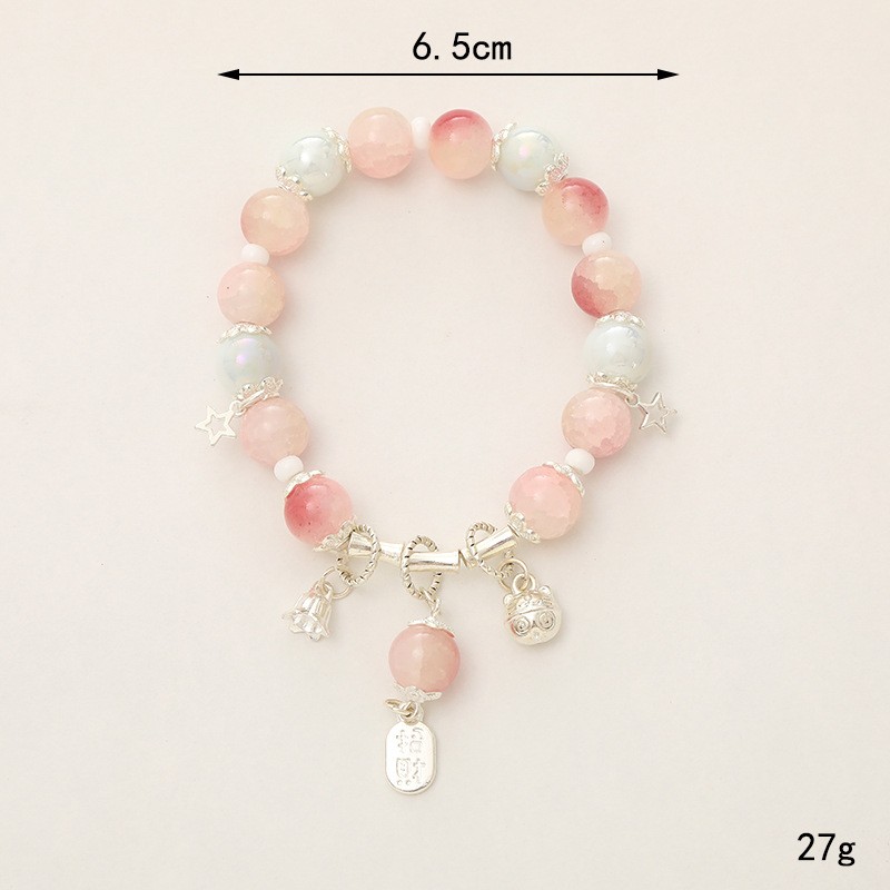 Hot SaleSparkling Feather Crystal Bead Bracelet  Floral Charm Women Best Friends Valentine Day Gift Idea Decorations