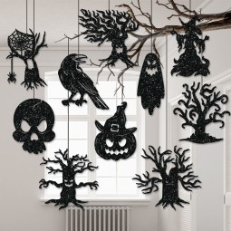 Halloween Garland Ghost Festival Party Bar Horror Decoration Pumpkin Ghost Pumpkin  Hanging Garland Scary Ghost Festival Decor