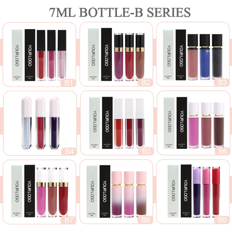 Wholesale Cruelty Free Shimmer Lip Gloss Kit Custom Logo OEM Matte Lipstick Glossy Shine Lips Sheer Lip Balm Makeup