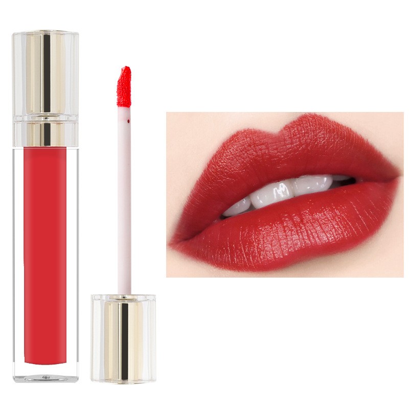 Private Label Liquid Lip Gloss  High Quality New Gold Glitter Cap Vegan Waterproof  Lipstick Waterproof Long Lasting Lip Glaze