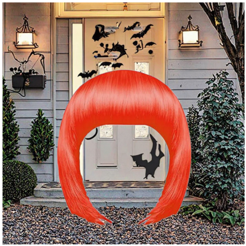 Women Ladies Girl Synthetic Green Decoration Short Green Colorful Synthetic Holiday Gift Decorations Party Decoration