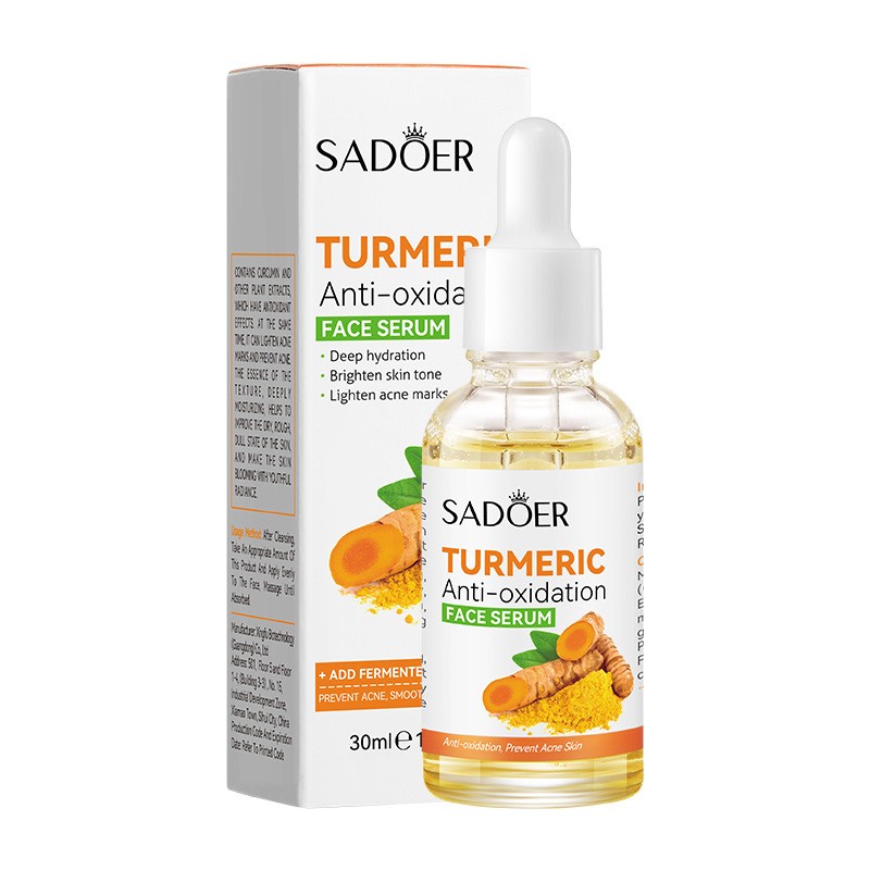 SADOER Natural Tumeric Skin Care Set Hydration Balance Facial  Anti-Oxidant Repair Toner Carnosine-Infused Whitening Face