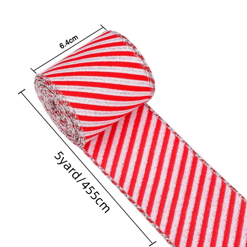 Custom Printed Wired Burlap Ribbon Red Plaid Design Christmas Craft Ribbon DIY Decorations Festive Gift Bows