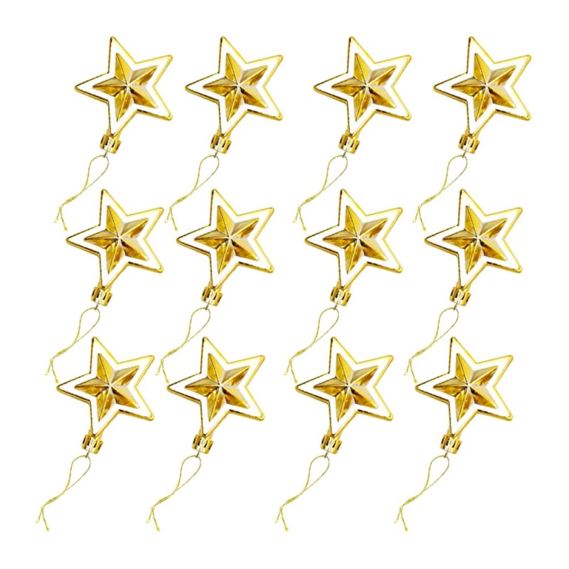 Christmas Tree Wedding Party Star Shaped American Flag Independence Day Plastic Ornaments Holiday Celebration Decor