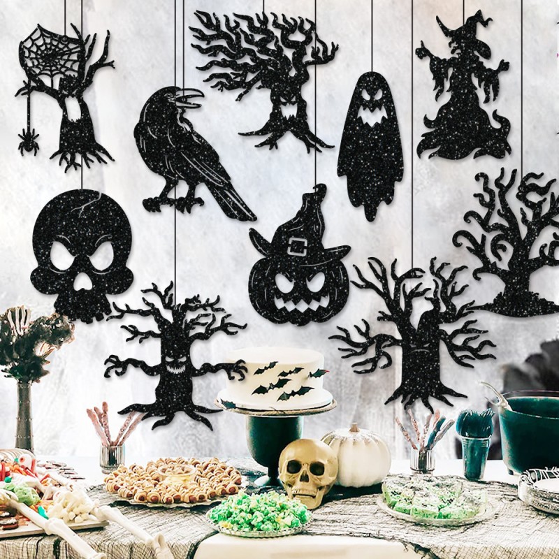 Halloween Garland Ghost Festival Party Bar Horror Decoration Pumpkin Ghost Pumpkin  Hanging Garland Scary Ghost Festival Decor