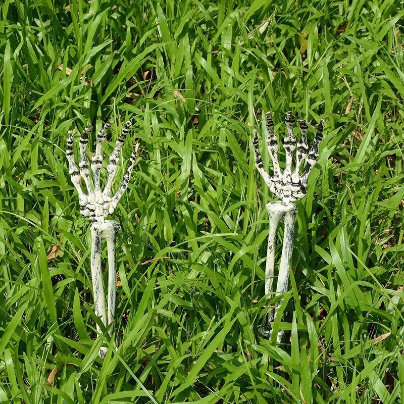 Simulated Bone Hand Halloween Yard Stake Spooky Prop Garden Party Outdoor Scary Decor Scary  Garden Parties Decorations