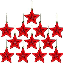 Christmas Tree Wedding Party Star Shaped American Flag Independence Day Plastic Ornaments Holiday Celebration Decor
