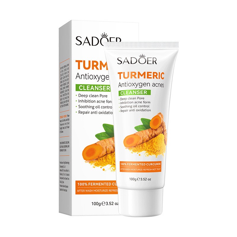 SADOER Natural Tumeric Skin Care Set Hydration Balance Facial  Anti-Oxidant Repair Toner Carnosine-Infused Whitening Face