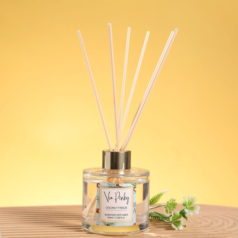 Wholesale High Quality 100ml Customized logo Perfume Essential Oil Reed Flameless Aromatherapy Home Floral Fragrance