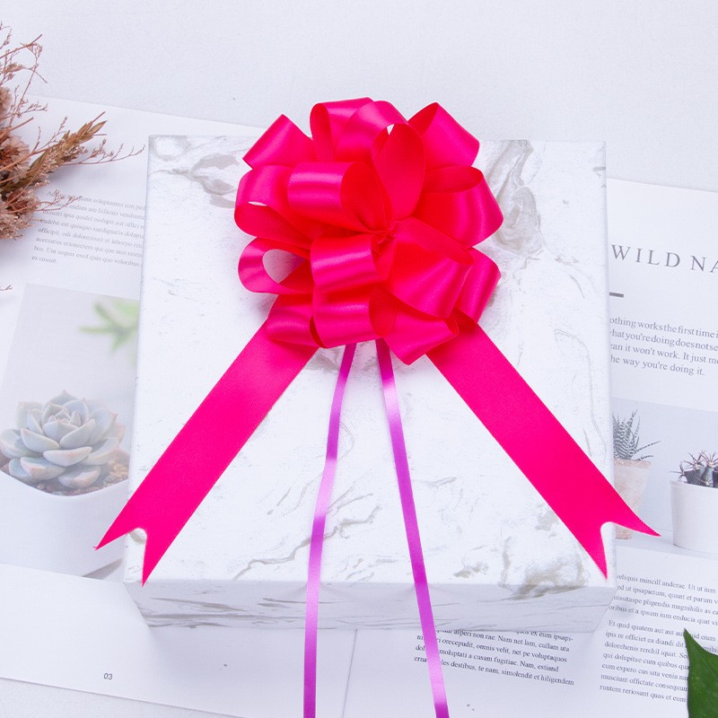 Custom Satin Ribbon Gift Wrap for Holidays and Parties Holiday Decorations and Party Supplies with Bow Gift Box Decoration
