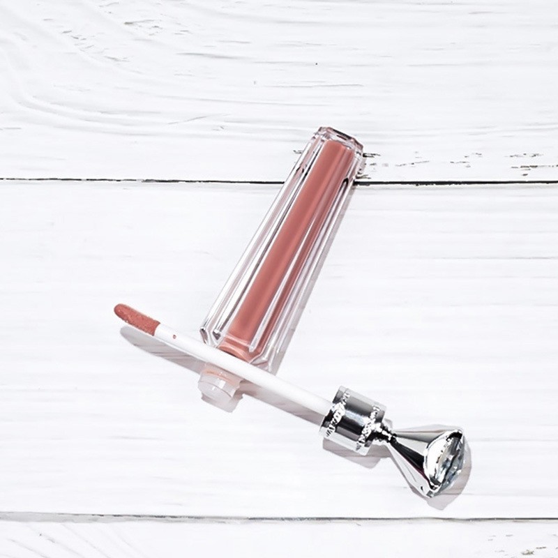 Small Batch Custom Diamond Head Matte Mist Lipstick Waterproof Non-stick Cup Lasting Peal 50 Colors Lip Glaze