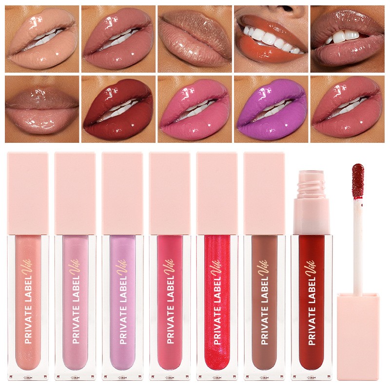 Moisturizing 24 Colors Private Logo Waterpoof Long Lasting Colored Non-Stick Cup Lip Gloss