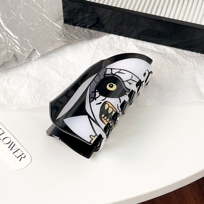 New Arrival Halloween Design Hairpin Horror Series Acrylic Hair Claw Bat Little Ghost Hair Card Girls Women's Hair Claw