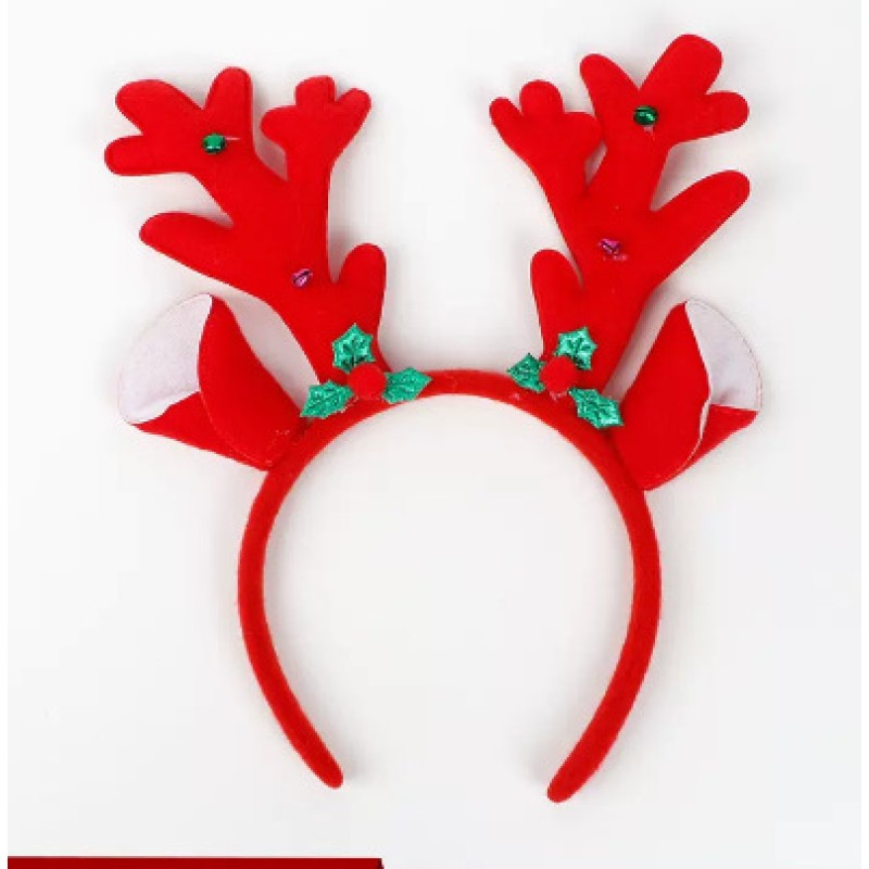 Christmas Moose Antlers Headband  Jingle Bells  Children Holiday Parties Festive Decorations Holiday Party Ornament Home Decor
