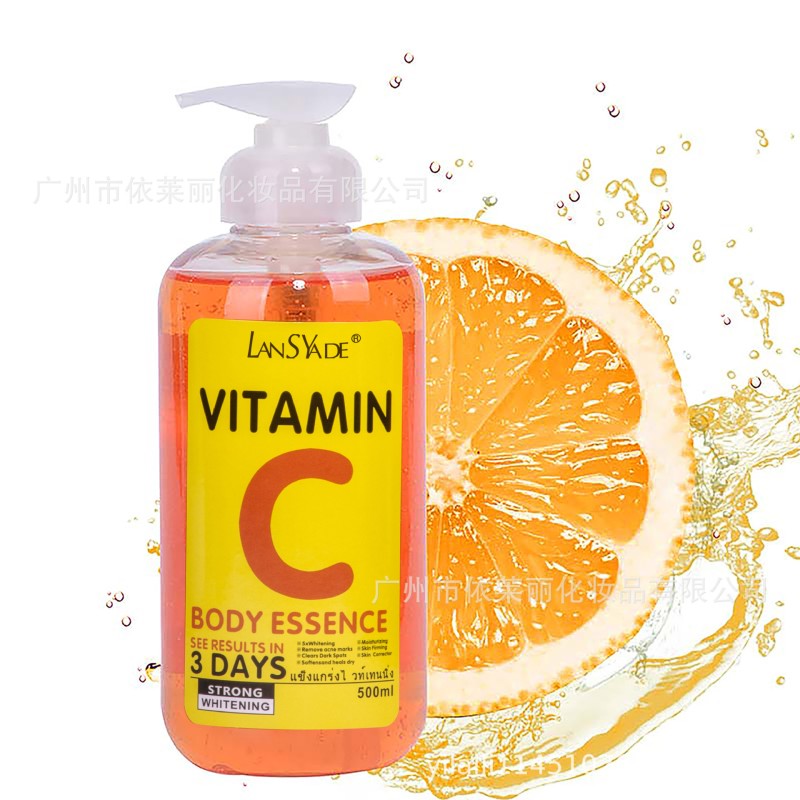 Popular VC Papa AHA Facial Body Essence VC Fruit Acid Brighten Hydrating Wrinkle Blackening Essence 500ml