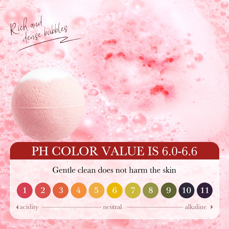 Hot Sale Wholesale 24h Long-lasting Fragrance Silky Bubble Bath Bomb Rose Extract Essence Advanced Clean Sea Salt Bath Ball