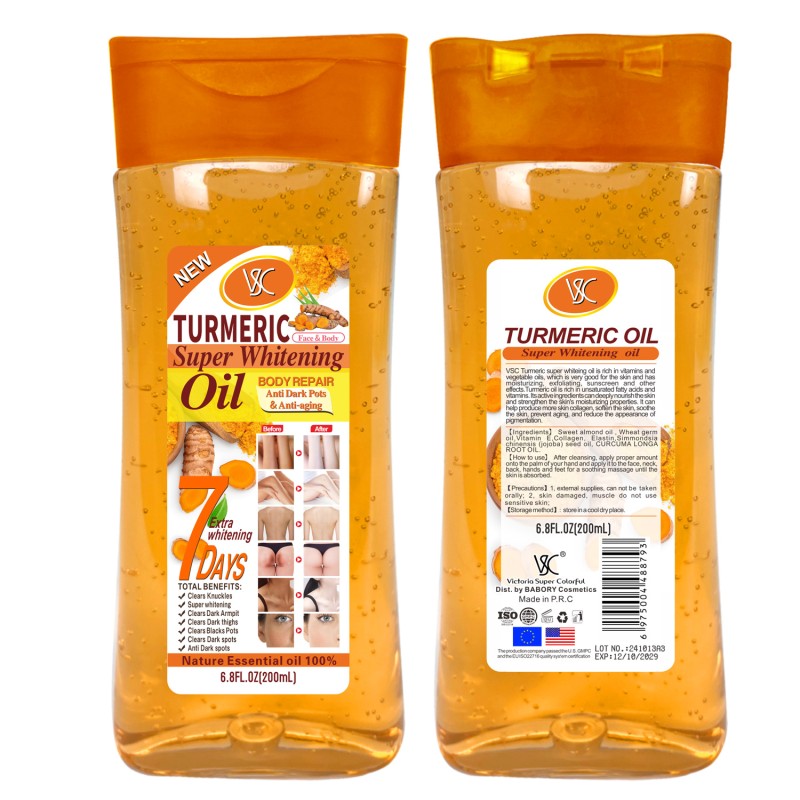 Wholesale Whitening Body Oil Reduce Spot Brightening Koji Acid Oil Face Body Gel Massage Oil 200ml