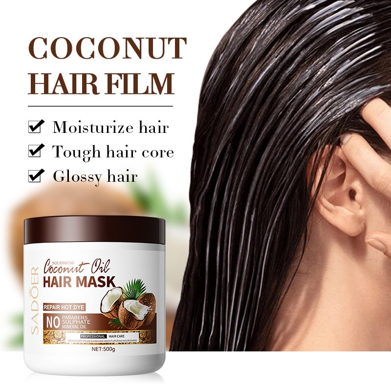 Coconut Hair Oil Mask Soft Smooth Nourishing Moisturizing Hair Mask Protects Hair Butter Smooth Maintaining Aromatic Skin Care