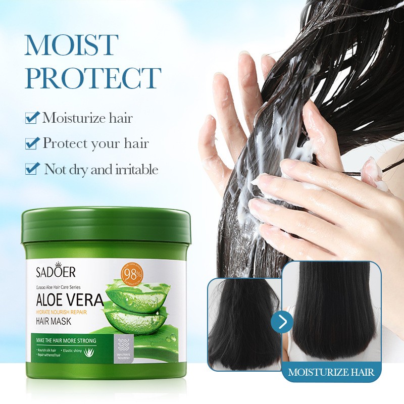Hot-selling Organic Aloe Keratin Hair Mask, Nourishing and Moisturizing Hair Shaping Cream, Dry Hair and Color protection