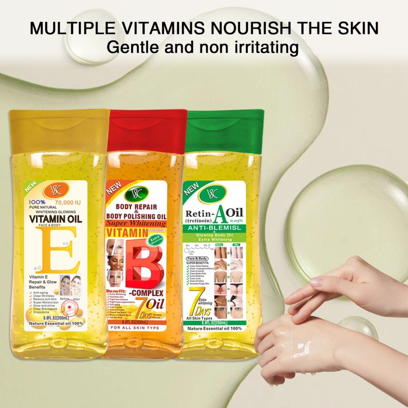 Wholesale Whitening Body Oil Reduce Spot Brightening Koji Acid Oil Face Body Gel Massage Oil 200ml