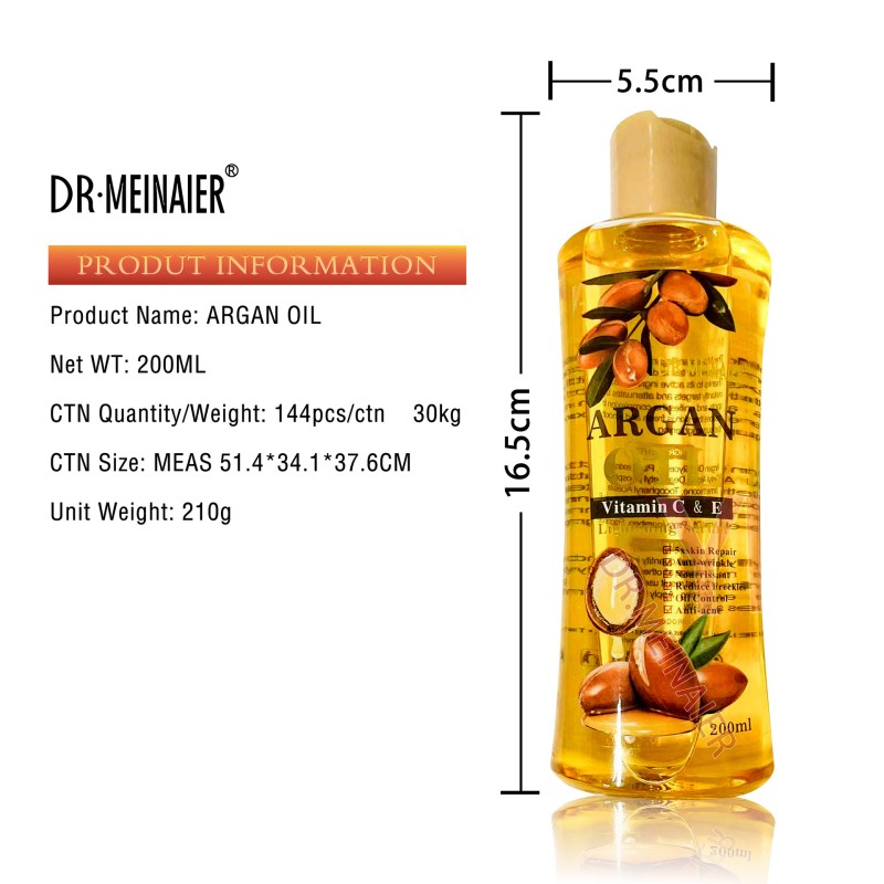 Wholesale 200ml Moroccan Argan Oil Softening Hair Care Vegetable Oil Moisturizing Skin Care Massage Oil