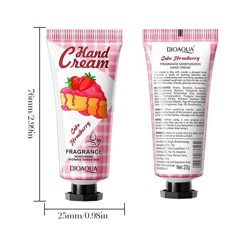 Top Brand Cake Strawberry Fragrance Moisturizing Hand Cream Lightweight Non-greasy Dry Skin Repair Moisturizing
