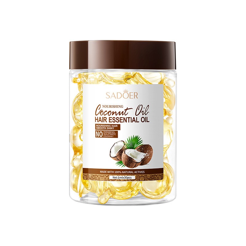Coconut Oil Essential Oil Capsules Nourish, Soothe, Brighten Hair, Improve Smoothness, Soften, Conditioner, and Smooth Hair