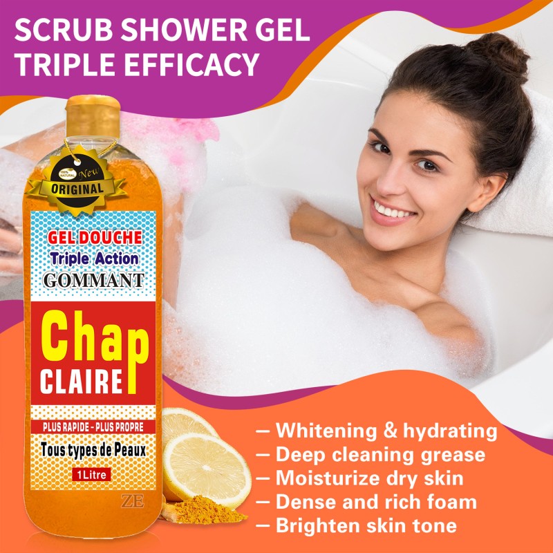 Best Selling Beauty Skincare Collagen Exfoliating Shower Gel KINTO Rose Open White CHAP CLAIRE Lasting Fragrance Body Wash