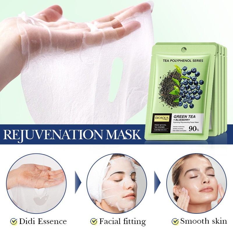 New Best-selling Green Tea Blueberry Facial Nourishing Moisturizing and Brightening Mask Skin Care