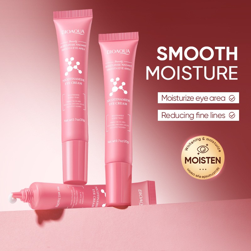 Wholesale Nicotinamide Hydrating Eye Cream Moisturizing Brightening Eye Treatment Dark Circles and Fine Lines Cream