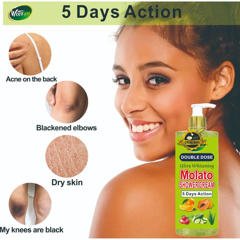 Customized High Quality Double Dose Molato Shower Cream Ultra Brightening Skin Nourishing Body Care