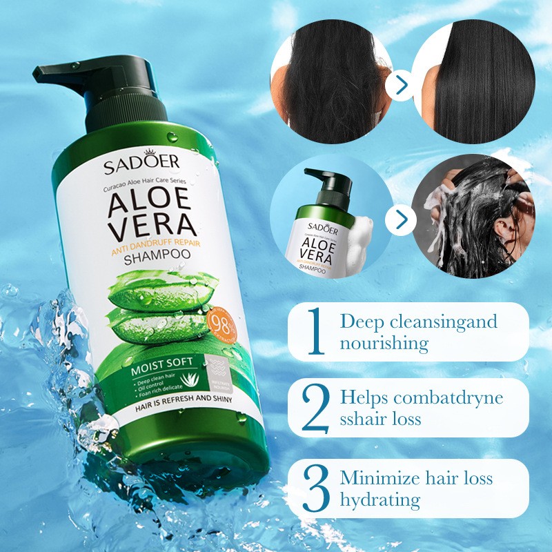 Hot-selling Organic Shampoo & Conditioner, Natural, Smooth, Anti-dandruff, Aloe Vera Shampoo for Men and Women