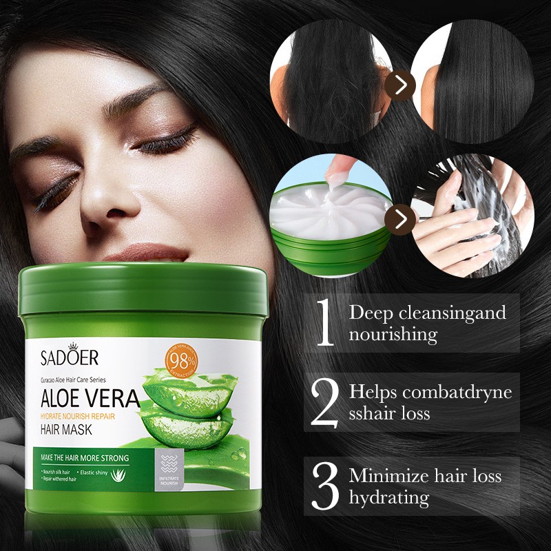 Hot-selling Organic Aloe Keratin Hair Mask, Nourishing and Moisturizing Hair Shaping Cream, Dry Hair and Color protection